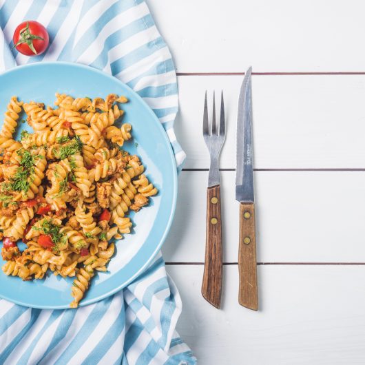 Fusilli pasta with Arabiata sauce