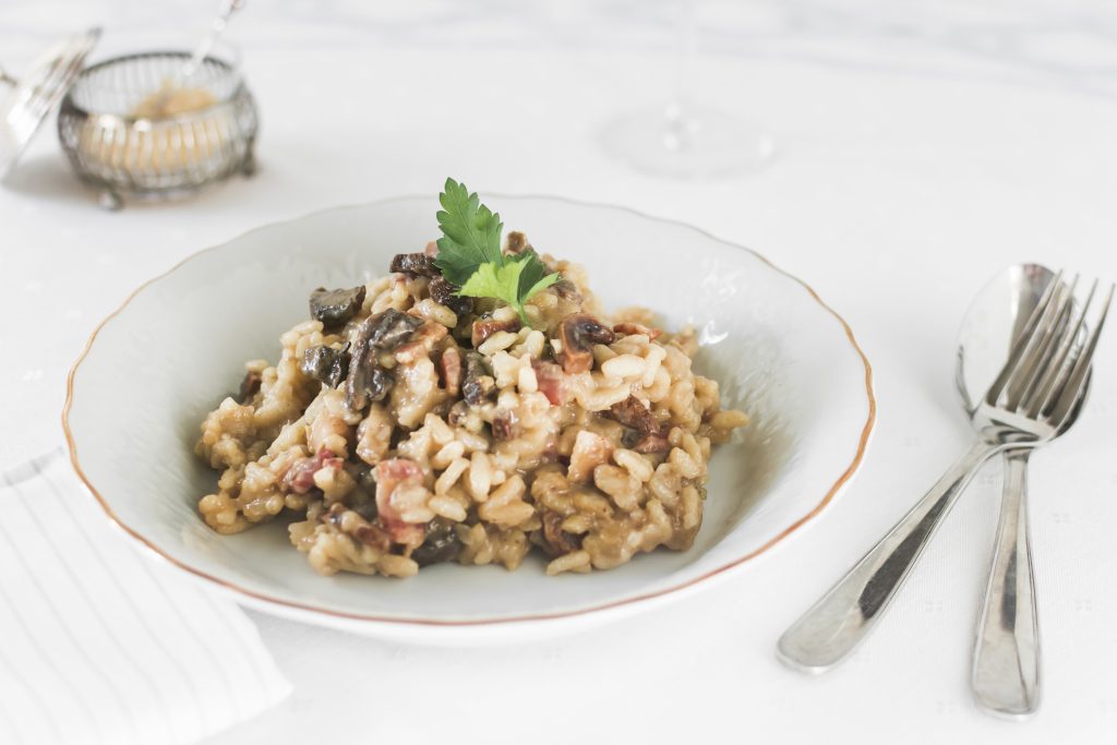 Risotto with various mushrooms