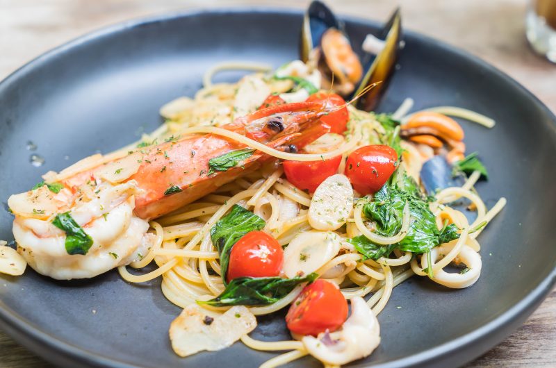 Pasta linguini with Seafood